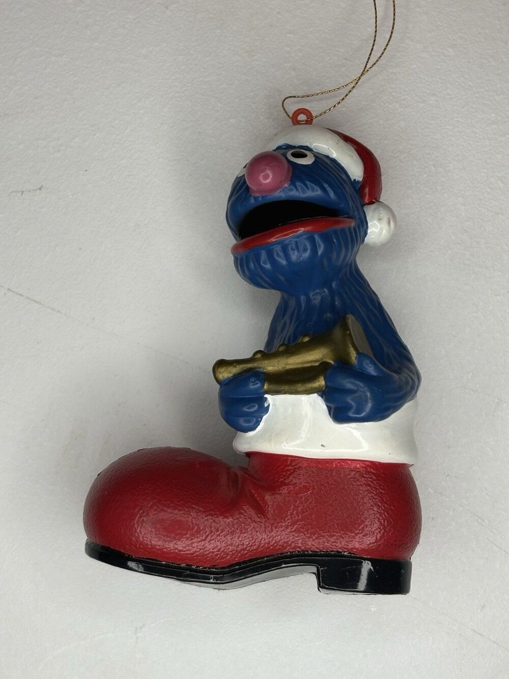 VGUC Grover Santa Boot Christmas Ornament Sesame Street Muppets Jim Henson